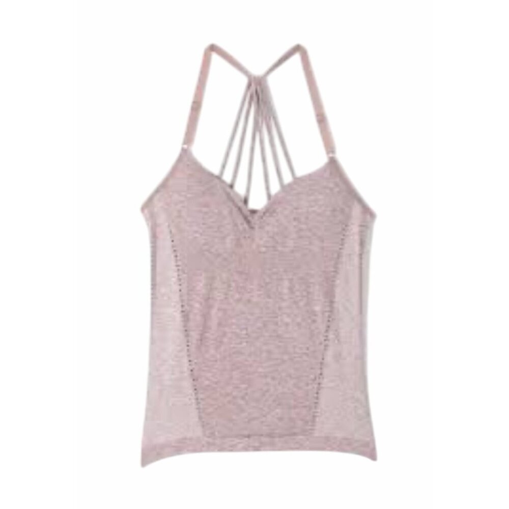 Athleta Allegro Support Tank Top Mauve Sz Small Activewear Strappy Racerback Top